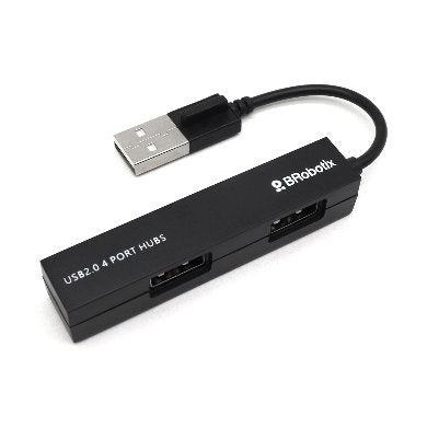Hub USB V2.0 - Compacto, 4 Puertos, Negro BROBOTIX 497677, USB V2.0, 4 puertos, 480 Mbit/s, Negro Hub USB V2.0 - Compacto, 4 Puertos, Negro BROBOTIX 497677, USB V2.0, 4 puertos, 480 Mbit/s, Negro